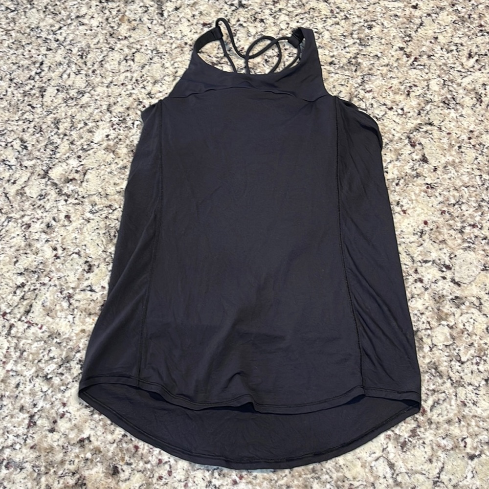 Lululemon Womens Strap Top Built-in Sportsbra Black Size M/L